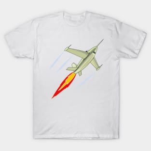 Vintage Fighter Jet Taking Off Retro T-Shirt